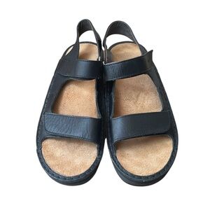 NAOT Karenna Black Leather Sandals 39